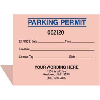 Image for Dashboard Parking Permit, Salmon, Package Of 100 from HD Supply