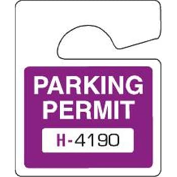 Plastic Hang Tags Non-Reflective, Purple, 2-1/2 X 3 Package Of 100