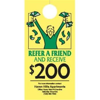 Image for Refer A Friend Door Tags, Package Of 50 from HD Supply