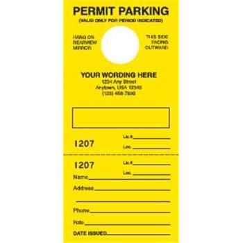 Image for Temporary Monthly Parking Tags Package Of 100 from HD Supply