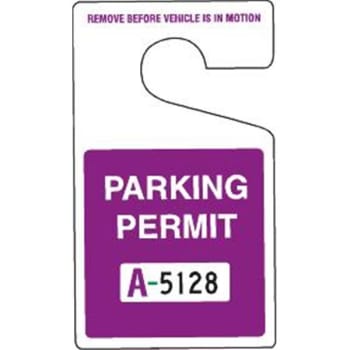 Plastic Hang Tags Non-Reflective, Purple, 2-3/4 X 4-3/4 Package Of 100