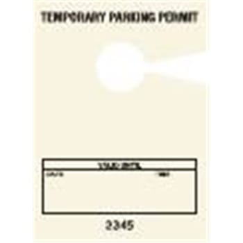 Image for Temporary Parking Tags, Ivory, 2-3/4 X 3-3/4, Package Of 100 from HD Supply