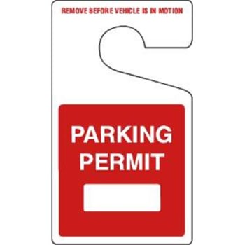 Image for Write-On Plastic Parking Permit Tags, Non-Reflective, Red, Large, Package Of 100 from HD Supply
