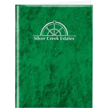 Image for Solid Marble Pocket Folders, Custom Green Package Of 100 from HD Supply