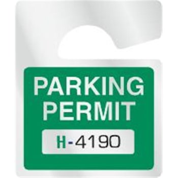 Image for Plastic Parking Permit Tags, Reflective, Green Square, Small, Package Of 100 from HD Supply