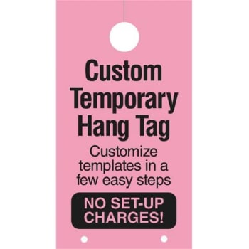 Image for Custom Temporary Parking Tags, Pink, 4-1/4 X 7-3/4, Package Of 500 from HD Supply