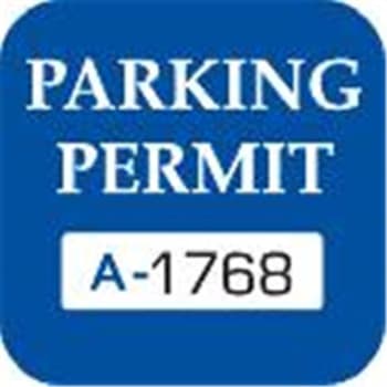 Parking Permit Static Cling, Blue, 1-3/4 X 1-3/4, Package Of 100