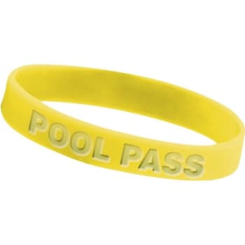 Image for Custom Pool Pass Bracelet, Yellow, Adult, Package Of 100 from HD Supply