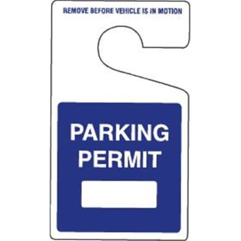 Image for Large Write-On Parking Permit Tags, Non-Reflective, Blue, Package Of 100 from HD Supply