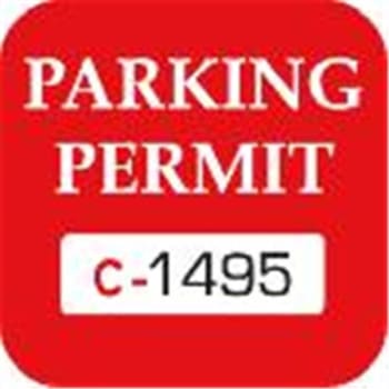 Image for Parking Permit Bumper Stickers, Red, 1-3/4 X 1-3/4, Package Of 100 from HD Supply