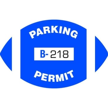 Image for Parking Permit Window Stickers Football, Blue, 2-3/4 X 1-3/4 (100-Pack) from HD Supply