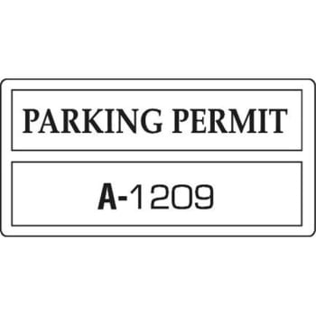 Parking Permit Static Cling, White, 3 X 1-1/2, Package Of 100