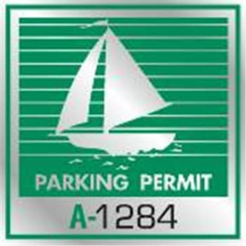 Image for Parking Permit Window Stickers, Green/silver Foil Boat, Package Of 100 from HD Supply