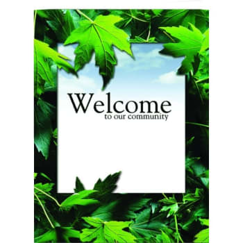 Image for Personalized Welcome Folders, Green Leaves Design Package Of 100 from HD Supply