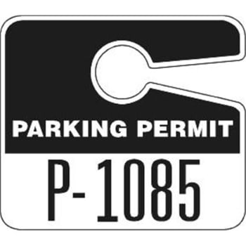 Image for Plastic Parking Permit Tags, With Jumbo 1 Numbers, Black, Package Of 100 from HD Supply