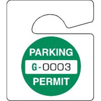 Image for Non-Reflective Plastic Parking Permit Tags, Green Circle, Small, Package Of 100 from HD Supply