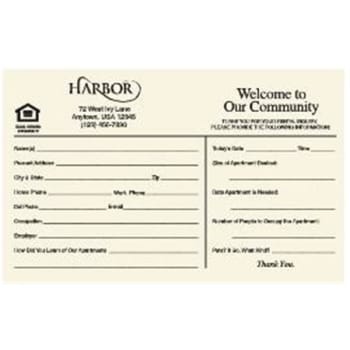 Image for Welcome To Our Community Rental Prospect Cards, Ivory Package Of 100 from HD Supply