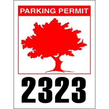 Image for Parking Permit Static Cling, Red Tree, 2-1/4 X 3, Package Of 100 from HD Supply