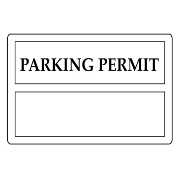 Image for Parking Permit Bumper Stickers, White, 3 x 2 Package Of 100 from HD Supply