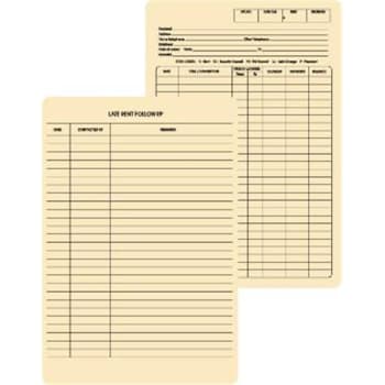 Image for Resident Ledger Cards, 6-1/2 X 9-1/2, Package Of 100 from HD Supply