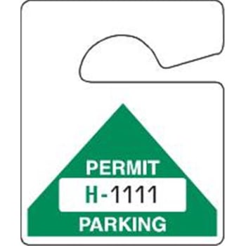 Image for Non-Reflective Plastic Parking Permit Tag, Green Triangle, Small, Package Of 100 from HD Supply