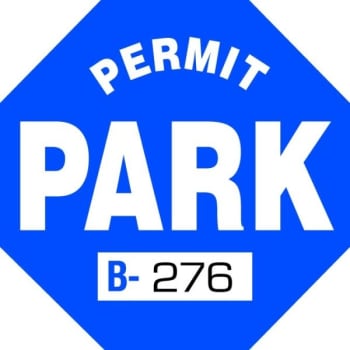 Image for Parking Permit Window Stickers Octagon, Blue, 2-1/4" Diameter Package Of 100 from HD Supply
