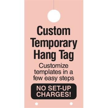 Image for Custom Temporary Parking Tags, Salmon, 4-1/4 x 7-3/4, Package Of 500 from HD Supply