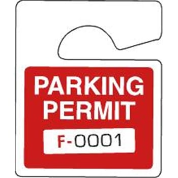Image for Non-Reflective Plastic Parking Permit Tags, Red Square, Small, Package Of 100 from HD Supply