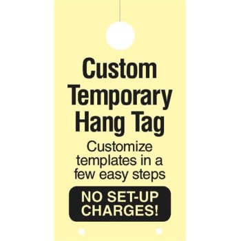 Custom Temporary Parking Tags, Yellow, 4-1/4 X 7-3/4, Package Of 500