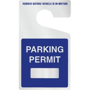 Image for Write-On Plastic Parking Permit Tags, Reflective, Blue, Large, Package Of 100 from HD Supply