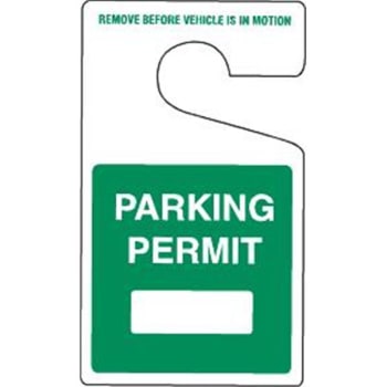 Image for Large Write-On Parking Permit Tags, Non-Reflective, Green, Package Of 100 from HD Supply