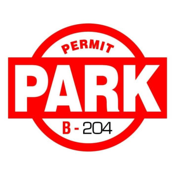 Image for Parking Permit Static Cling Banner, Red, 2-1/2 X 2 Package Of 100 from HD Supply