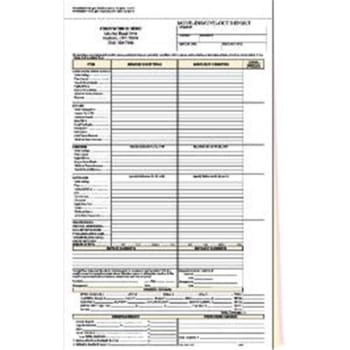 3-Part Move In/move Out Inspection Reports, 8-1/2 X 14, Package Of 100
