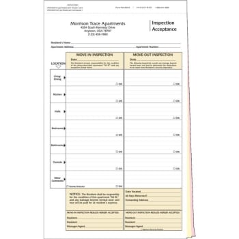 Image for Inspection Acceptance Form, Triplicate, Package Of 100 from HD Supply