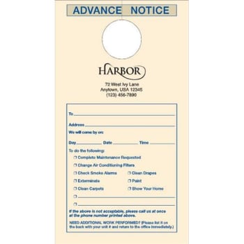 Image for Maintenance Advance Notice Door Tags (100-Pack) from HD Supply
