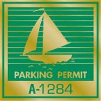 Image for Parking Permit Window Stickers, Green/gold Foil Boat, Package Of 100 from HD Supply