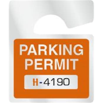 Image for Plastic Parking Permit Tags Reflective, Orange, 2-1/2 X 3 Package Of 100 from HD Supply