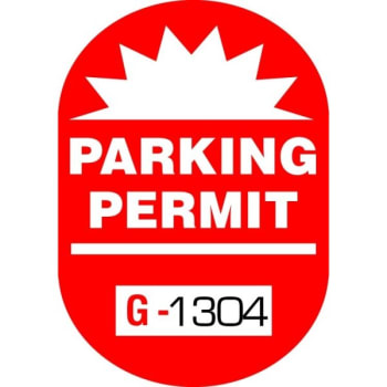 Image for Parking Permit Window Stickers Capsule, Red, 1-3/4 x 2-1/2 Package Of 100 from HD Supply