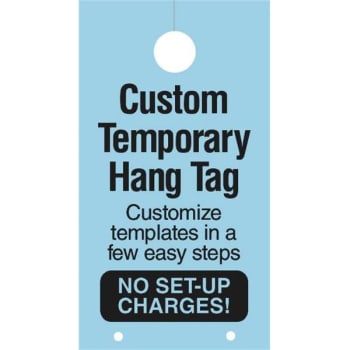 Image for Custom Temporary Parking Tags, Blue, 4-1/4 X 7-3/4, Package Of 500 from HD Supply