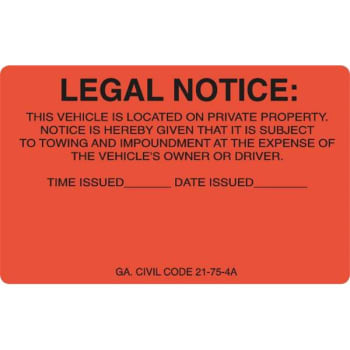 Image for Custom Violation Stickers, 8 X 5 Package Of 500 from HD Supply