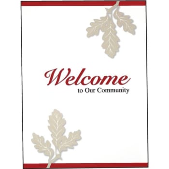 Image for Personalized Welcome Folders, Oak Leaf Design, Red Package Of 100 from HD Supply