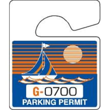 Image for Plastic Parking Permit Tags, Non-Reflective, Blue/orange, Small, Package Of 100 from HD Supply