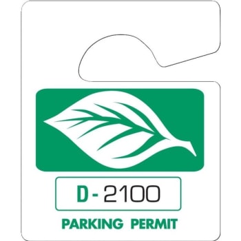 Image for Non-Reflective Plastic Parking Permit Tags, Green Leaf, Small, Package Of 100 from HD Supply