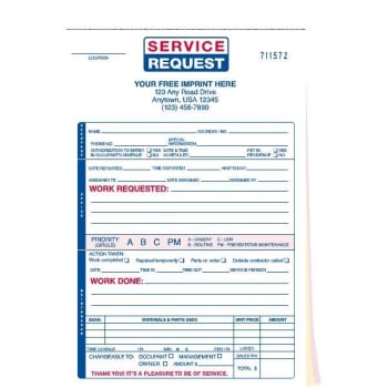 Image for Maintenance Service Request Forms Package Of 100 from HD Supply