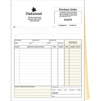 Image for 3-Part Purchase Order, 8-1/2 X 11, Package Of 100 from HD Supply