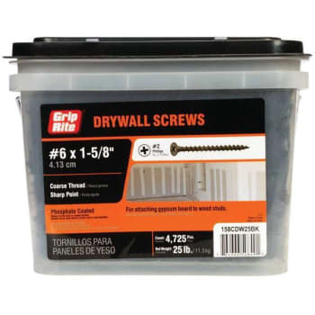 Image for Grip-Rite #6 1-5/8 In Phillips Bugle-Head Coarse Drywall Screws Package Of 4725 from HD Supply