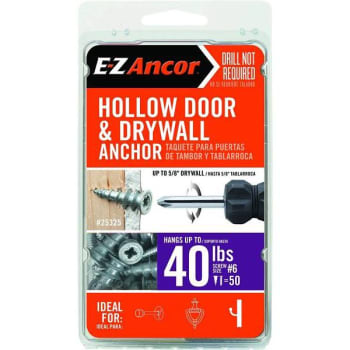 Image for E-Z Ancor Stud Solver 40 Lbs Drywall And Stud Anchors Package Of 50 from HD Supply