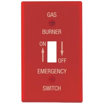 Image for Titan3 Red Smooth 1-Gang Gas Toggle Standard Metal Wall Plate from HD Supply