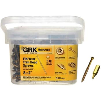 Image for Grk Fasteners #8 X 2 In Star Drive Trim Finishing Head Screw Package Of 510 from HD Supply