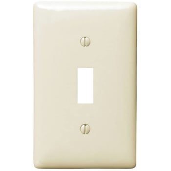 Image for Hubbell Wiring 1-Gang Light Almond Toggle Wall Plate from HD Supply